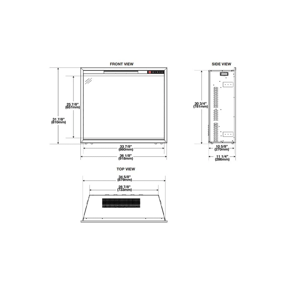 Napoleon Element 36-in Built-In Electric Fireplace 6 Napoleon Element 36-in Built-In Electric Fireplace - Image 6