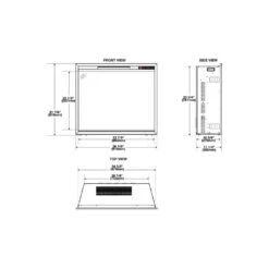 Napoleon Element 36-in Built-In Electric Fireplace & Trim Kit -electric fireplace Store Napoleon NEFB36H BS Dimension in mm 3d8c3adb 9eb3 4c19 bbe5 fb33ec448a11