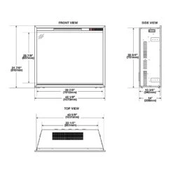 Napoleon Element 42-in Built-In Electric Fireplace -electric fireplace Store Napoleon NEFB42H BS Dimension in mm 610bf9d8 5905 4e80 ba57 bb5a6fcaf64e