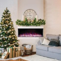 Napoleon 50-in TriVista Primus Electric Fireplace -electric fireplace Store Napoleon NEFB50H 3SV Black Glowing Crystal Media Multi Flame Environment 5382b274 cd05 4392 95b3 191ec84ed2b1