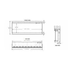 Napoleon 50-in TriVista Primus Electric Fireplace -electric fireplace Store Napoleon NEFB50H 3SV Dimension in mm 7817d0b9 37cd 4579 8b42 ec58c0ecc575