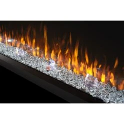 Napoleon 60-in TriVista Primus Electric Fireplace -electric fireplace Store Napoleon NEFB60H 3SV Black Clear Crystal Media Orange Flame Angle e015b52f 1e14 491c 95f9 987326e9c773