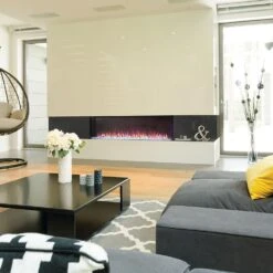 Napoleon 60-in TriVista Primus Electric Fireplace -electric fireplace Store Napoleon NEFB60H 3SV Black Glowing Clear Crystal Media Multi Flame Lifestyle bf73ebd3 4e99 42e4 9728 3963db79061c