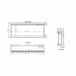 Napoleon 60-in TriVista Primus Electric Fireplace -electric fireplace Store Napoleon NEFB60H 3SV Dimension in mm 93e93c3d 9100 4dd8 89c3 3a84e137566c
