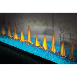 Napoleon 50-In CLEARion ELITE See-Thru Electric Fireplace W/ Decorative Stainless Steel Trim Kit -electric fireplace Store Napoleon NEFBD50HE Black Blue Ember Orange Flame cb6c9a30 5a6f 4cb2 8a4d 08e56ceb0b60