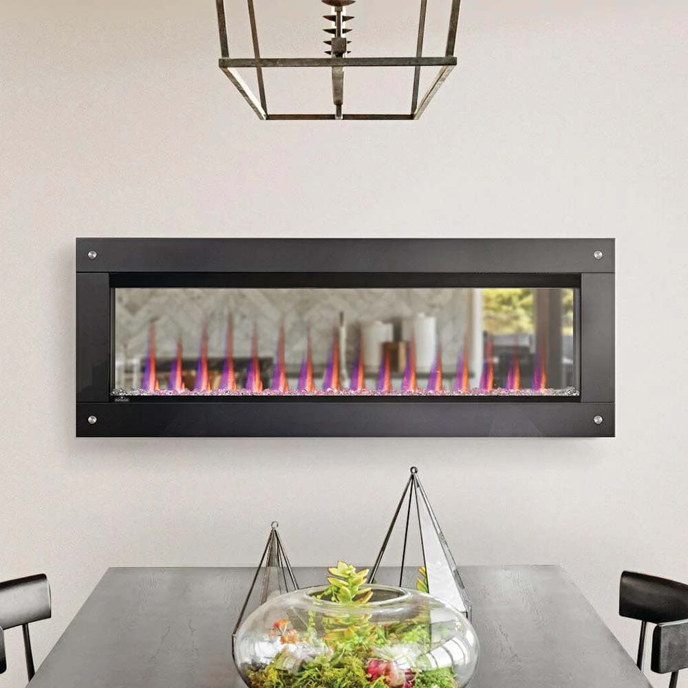 Napoleon 50-In CLEARion ELITE See-Thru Electric Fireplace W/ Decorative Black Trim Kit 1 Napoleon 50-In CLEARion ELITE See-Thru Electric Fireplace W/ Decorative Black Trim Kit