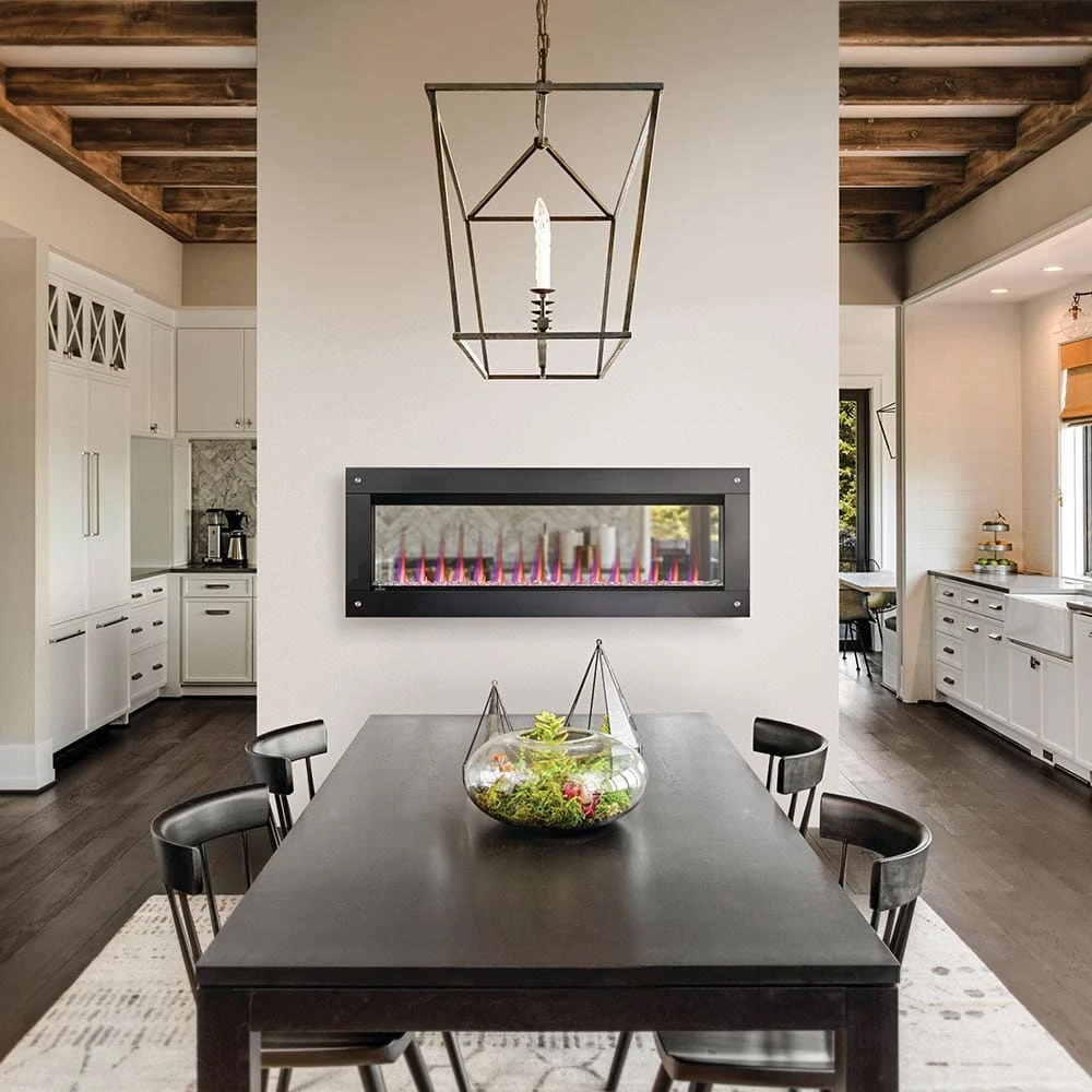 Napoleon 50-In CLEARion ELITE See-Thru Electric Fireplace W/ Decorative Black Trim Kit 2 Napoleon 50-In CLEARion ELITE See-Thru Electric Fireplace W/ Decorative Black Trim Kit - Image 2