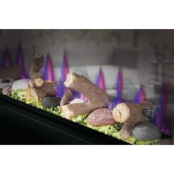 Napoleon 50-In CLEARion ELITE See-Thru Electric Fireplace 28 Napoleon 50-In CLEARion ELITE See-Thru Electric Fireplace -electric fireplace Store Napoleon NEFBD50HE Black Yellowish Green Crystal Media Logset Multi Flame Angle