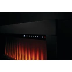 Napoleon 50-In CLEARion ELITE See-Thru Electric Fireplace W/ Decorative Stainless Steel Trim Kit -electric fireplace Store Napoleon NEFBD50HE NEFBD50HE SS DTRM Black Orange Flame Detail Feature 09840e56 735d 461b bac1 4e95f60a2ff4