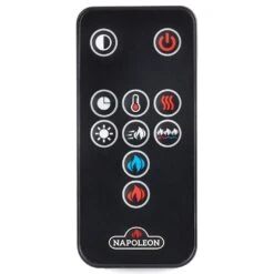 Napoleon 50-In CLEARion ELITE See-Thru Electric Fireplace W/ Decorative Stainless Steel Trim Kit -electric fireplace Store Napoleon NEFBD50HE NEFBD50HE SS DTRM Detail Remote 7f6e46c9 ff28 45c0 b86f 1ed156cb8f2f