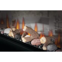 Napoleon 60-In CLEARion ELITE See-Thru Electric Fireplace 26 Napoleon 60-In CLEARion ELITE See-Thru Electric Fireplace -electric fireplace Store Napoleon NEFBD60HE Black Black Crystal Media Logset Orange Flame Angle