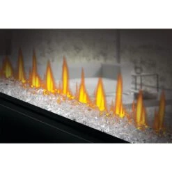 Napoleon 60-In CLEARion ELITE See-Thru Electric Fireplace W/ Decorative Stainless Steel Trim Kit -electric fireplace Store Napoleon NEFBD60HE Black Clear Crystal Media Orange Flame 09cf3ebf 7c9b 4ba5 95d0 fdcdb67ccce7