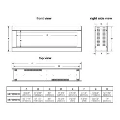 Napoleon 60-In CLEARion ELITE See-Thru Electric Fireplace 23 Napoleon 60-In CLEARion ELITE See-Thru Electric Fireplace -electric fireplace Store Napoleon NEFBD60HE Dimension in mm
