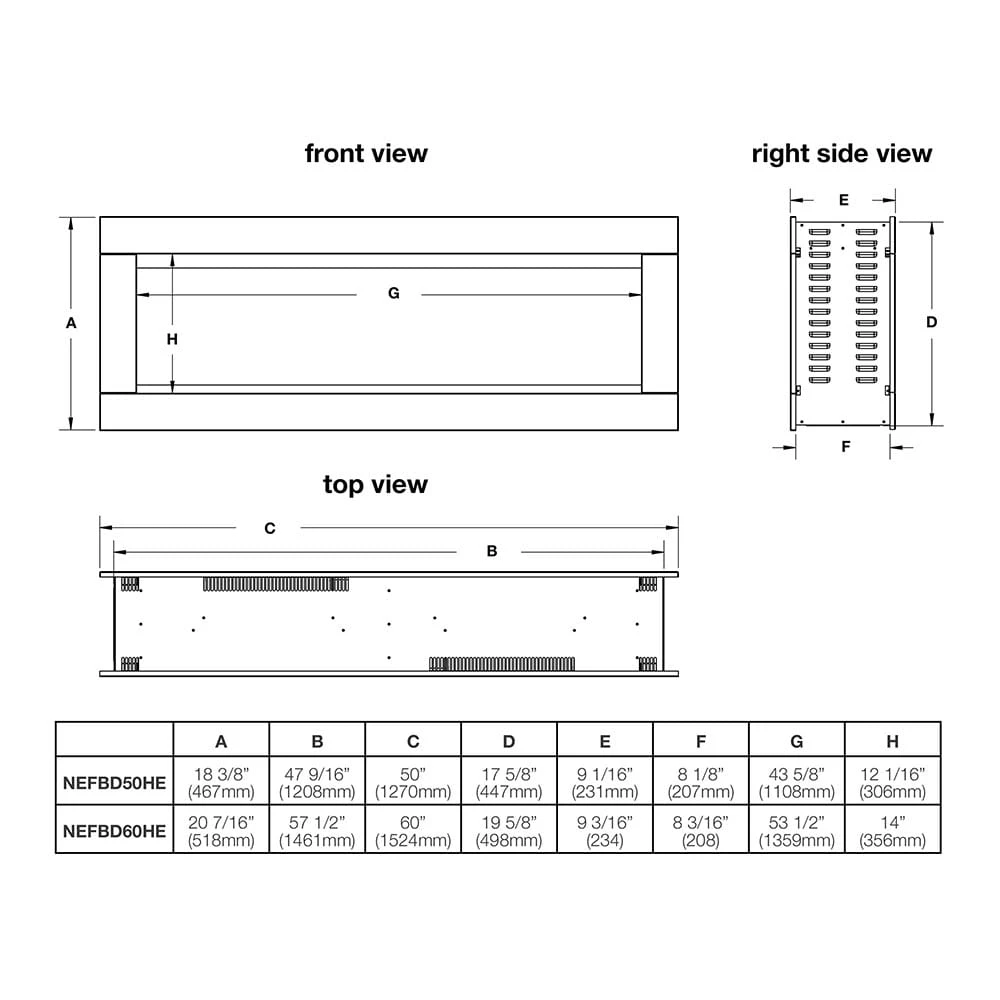 Napoleon 60-In CLEARion ELITE See-Thru Electric Fireplace 17 Napoleon 60-In CLEARion ELITE See-Thru Electric Fireplace - Image 17