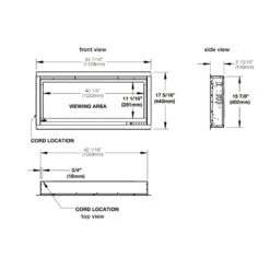 Napoleon 42-In Alluravision Deep Wall Mount Electric Fireplace - NEFL42CHD -electric fireplace Store Napoleon NEFL42CHD 1 Dimension in mm 87a3bf73 df3a 4c97 b9a1 611da549cf25