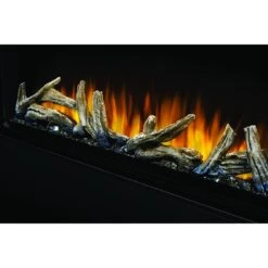 Napoleon 42-In Alluravision Slim Wall Mount Electric Fireplace - NEFL42CHS -electric fireplace Store Napoleon NEFL42CHS 1 Black Black Crystal Media Logset Orange Flame Angle