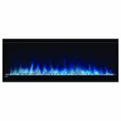 Napoleon 42-In Alluravision Slim Wall Mount Electric Fireplace - NEFL42CHS -electric fireplace Store Napoleon NEFL42CHS 1 Black Clear Crystal Media Blue Flame Front