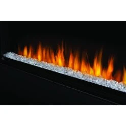 Napoleon 42-In Alluravision Slim Wall Mount Electric Fireplace - NEFL42CHS -electric fireplace Store Napoleon NEFL42CHS 1 Black Clear Crystal Media Orange Flame Angle