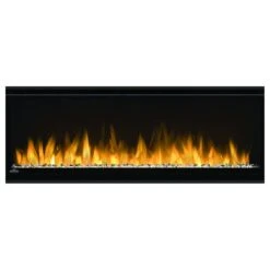 Napoleon 42-In Alluravision Slim Wall Mount Electric Fireplace - NEFL42CHS -electric fireplace Store Napoleon NEFL42CHS 1 Black Clear Crystal Media Yellow Flame Front