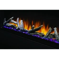 Napoleon 42-In Alluravision Slim Wall Mount Electric Fireplace - NEFL42CHS -electric fireplace Store Napoleon NEFL42CHS 1 Black Purple Crystal Media Logset Orange Flame Angle