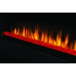 Napoleon 42-In Alluravision Slim Wall Mount Electric Fireplace - NEFL42CHS -electric fireplace Store Napoleon NEFL42CHS 1 Black Red Crystal Media Orange Flame Angle