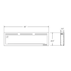 Napoleon 42-In PurView Wall Mount Electric Fireplace -electric fireplace Store Napoleon NEFL42HI Black Dimensions fdb1ffdf 2945 4184 834e 2646bca28942