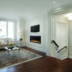 Napoleon 42-In PurView Wall Mount Electric Fireplace -electric fireplace Store Napoleon NEFL42HI Black Logset Yellow Flame Lifestyle 5d13bc93 5868 4f1c abc3 1da6da0884bc