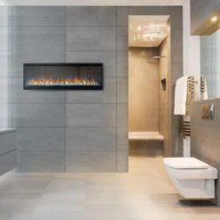 Napoleon 50-In Alluravision Slim Wall Mount Electric Fireplace - NEFL50CHS -electric fireplace Store Napoleon NEFL50CHS 1 Black Blue Crystal Media Multi Flame Lifestyle 629a3e98 e219 401c 9ced 19b5274f4d1d