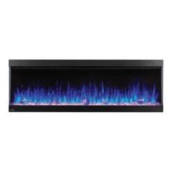 Napoleon 50-In TriVista Pictura 3-Sided Wall Mount Electric Fireplace 27 Napoleon 50-In TriVista Pictura 3-Sided Wall Mount Electric Fireplace -electric fireplace Store Napoleon NEFL50H 3SV Black Blue Flame Crystal Media Straight