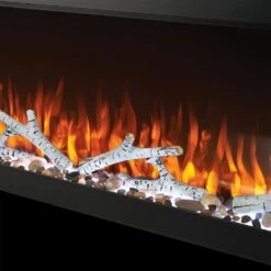 Napoleon 50-In TriVista Pictura 3-Sided Wall Mount Electric Fireplace 31 Napoleon 50-In TriVista Pictura 3-Sided Wall Mount Electric Fireplace -electric fireplace Store Napoleon NEFL50H 3SV Black White Glow Orange Flame Birch Media Angle