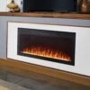 Napoleon 50-In PurView Wall Mount Electric Fireplace -electric fireplace Store Napoleon NEFL50HI Black Orange Crystal Media Orange Flame Closeup 42b5b9e9 0706 4575 9788 c1a14985f414