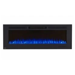 Napoleon 60-In Allure Phantom Wall Mount Electric Fireplace -electric fireplace Store Napoleon NEFL60FH MT Black Blue Crystal Media Blue Flame
