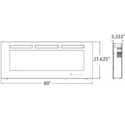 Napoleon 60-In Allure Phantom Wall Mount Electric Fireplace -electric fireplace Store Napoleon NEFL60FH MT Black Dimensions