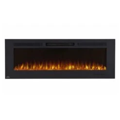 Napoleon 60-In Allure Phantom Wall Mount Electric Fireplace -electric fireplace Store Napoleon NEFL60FH MT Black Orange Crystal Media Orange Flame
