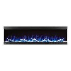 Napoleon 60-In TriVista Pictura 3-Sided Wall Mount Electric Fireplace -electric fireplace Store Napoleon NEFL60H 3SV Black Blue Flame Birch Media Straight