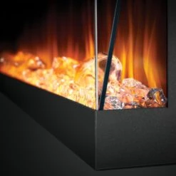Napoleon 60-In TriVista Pictura 3-Sided Wall Mount Electric Fireplace -electric fireplace Store Napoleon NEFL60H 3SV Black Detail Ember Bed