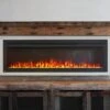 Napoleon 60-In PurView Wall Mount Electric Fireplace -electric fireplace Store Napoleon NEFL60HI Black Yellow Crystal Media Orange Flame Closeup