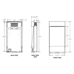 Napoleon 32-In Allure Vertical Wall Mount Electric Fireplace- NEFVC32H -electric fireplace Store Napoleon NEFVC32H Dimension in mm