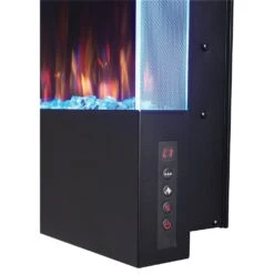 Napoleon 38-In Allure Vertical Wall Mount Electric Fireplace- NEFVC38H -electric fireplace Store Napoleon NEFVC38H Black Blue Crystal Media Multi Flame Side f3b65763 f2d0 4e0d 9a96 acf4f546b32c
