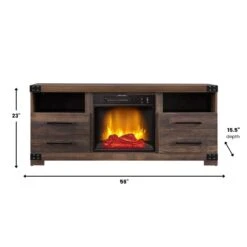 Perry Electric Fireplace TV Stand In Rustic Brown 15 Perry Electric Fireplace TV Stand In Rustic Brown -electric fireplace Store Perry Electric Fireplace Dimensions fbe54203 a8ce 4ebb b43b 012826873046