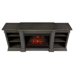 Eliot Grand Electric Fireplace TV Stand In Antique Grey -electric fireplace Store Real Flame 1290E AGR Antique Gray Glowing Ember Bed Logset Orange Flame Top 6e329065 5ec0 4dd9 b8d7 e8bbb774a55c