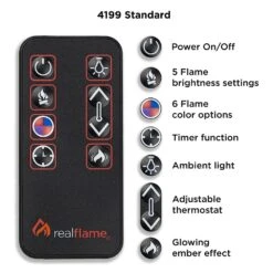 Real Flame Anika 49-in Electric Fireplace Mantel Package In White -electric fireplace Store Real Flame 4199 Firebox Remote