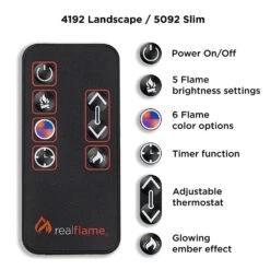 Real Flame Marshall Slim 49-in Electric Fireplace Mantel Package In White -electric fireplace Store Real Flame 5092 Firebox Remote 653765ce f183 4807 b99c a2d8190bdeea