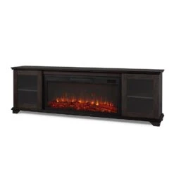 Benjamin Infrared Electric Fireplace TV Stand In Weathered Wood 14 Benjamin Infrared Electric Fireplace TV Stand In Weathered Wood -electric fireplace Store Real Flame 5110E WWD Benjamin Angled Silo 5c4b6934 8a8a 4131 990f 2c1793d3039e