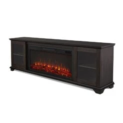 Benjamin Infrared Electric Fireplace TV Stand In Weathered Wood 16 Benjamin Infrared Electric Fireplace TV Stand In Weathered Wood -electric fireplace Store Real Flame 5110E WWD Benjamin Detail Side 4211ef28 4b8d 4626 9ce0 4a95838902e0
