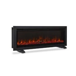 Real Flame 65-in Recessed/Wall Mounted Linear Infrared Electric Fireplace -electric fireplace Store Real Flame 5560E Built In Angled Silo 2