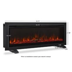 Real Flame 65-in Recessed/Wall Mounted Linear Infrared Electric Fireplace -electric fireplace Store Real Flame 5560E Built In Front Dimensions 1c9872fe 18fb 4141 803f 815c6ff67aa3