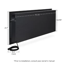Real Flame 65-in Recessed/Wall Mounted Linear Infrared Electric Fireplace -electric fireplace Store Real Flame 5560E Built In Rear Dimensions