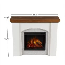 Real Flame Anika 49-in Electric Fireplace Mantel Package In White -electric fireplace Store Real Flame Anika White 13051E WSTC Dimensions