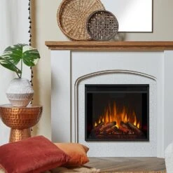 Real Flame Anika 49-in Electric Fireplace Mantel Package In White -electric fireplace Store Real Flame Anika White 13051E WSTC Lifestyle 2